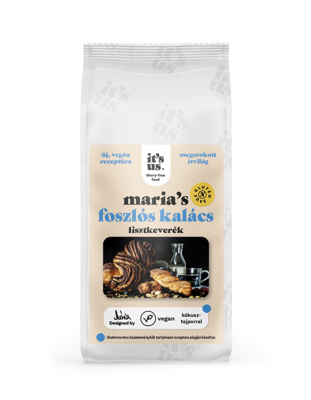 It’s us Maria’s sweet baking mix 500g /GLUTENIX gluténmentes FOSZLÓS KALÁCS sütőkeverék 500g (Tejmentes) / Akció -10% kedvezménnyel kapható!